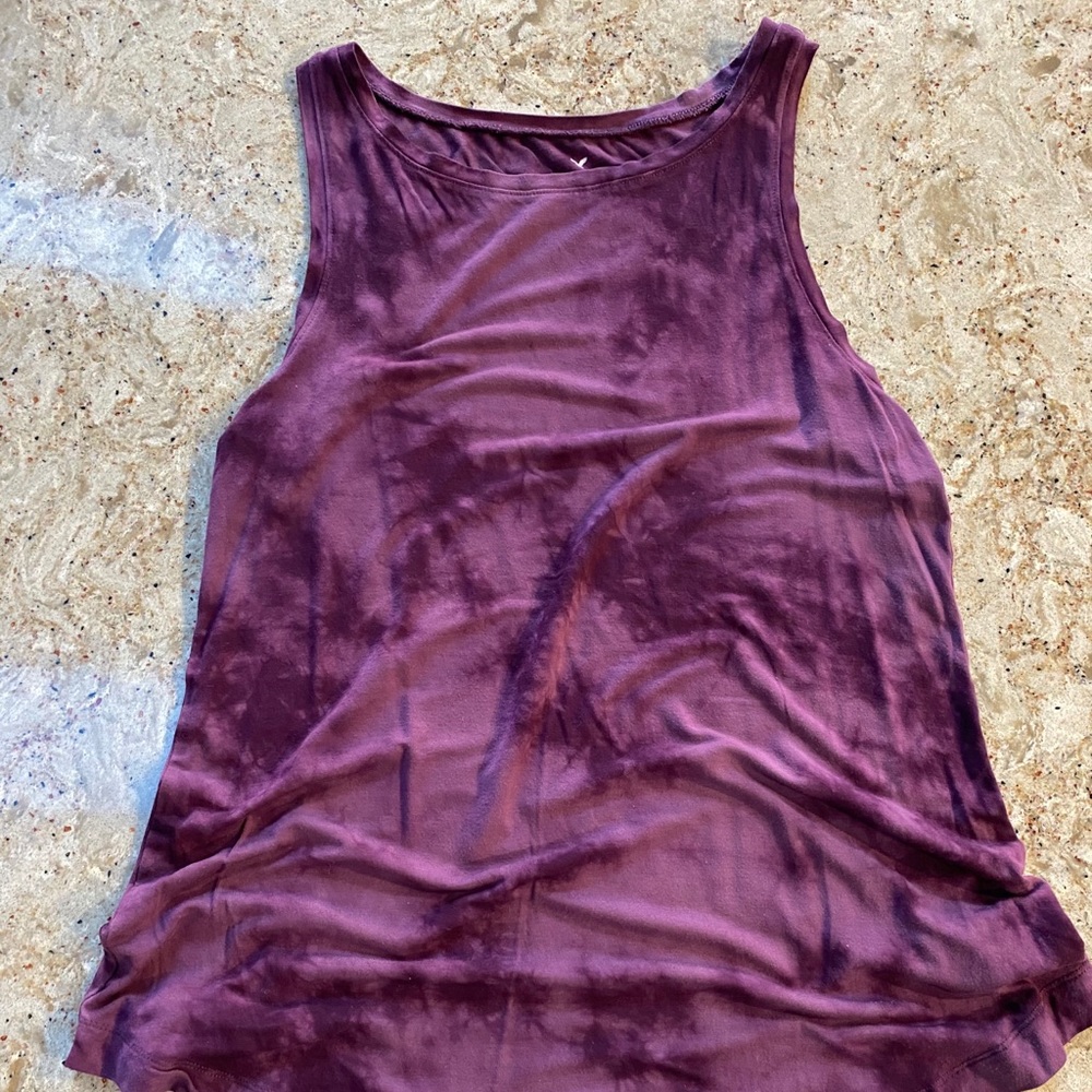 Purple tye-dye tank